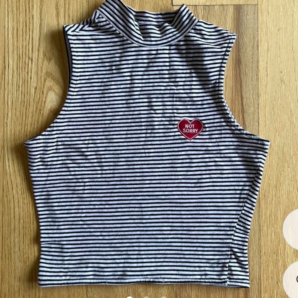 Not Sorry Striped Crop Top S